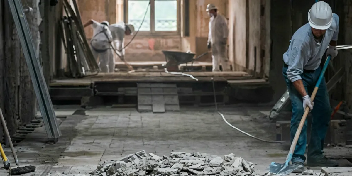 fire damage restoration professionals performing structural cleanup and restoration after a fire in Salt Lake City, UT